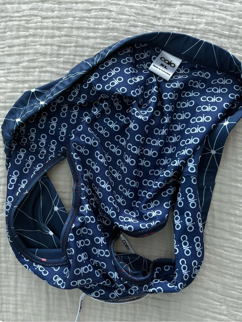 Men's Navy Geo-Print Swim Brief